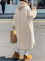 Sweat-shirt à Capuche Manches Longues Épaissi Plain Blouson pour Femmes