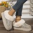 Rembourré de Coton Bottes Décontracté Plain Hiver Quotidien Bottes de Neige à Talon Plat PU Caoutchouc à Enfiler pour Femmes