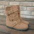 Rembourré de Coton Bottes Rétro Plain Hiver Polyester Zip Faire la navette à Talon Plat Bout Rond Caoutchouc pour Femmes