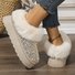 Rembourré de Coton Bottes Décontracté Plain Hiver Quotidien Bottes de Neige à Talon Plat PU Caoutchouc à Enfiler pour Femmes