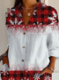 Chemises Décontracté Printemps / Automne Plaid Polyester Aucune élasticité Quotidien Régulier Droit T.-N.-L. pour Femmes