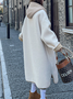 Sweat-shirt à Capuche Manches Longues Épaissi Plain Blouson pour Femmes