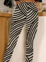Pantalons De Yoga Décontracté Abstrait Toutes Les Saisons Naturel Quotidien Jersey Long Droit Régulier pour Femmes