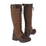 Bottes d'Extérieur Femmes Ethnique Plain Automne Zip Imperméable Vacances Bottes de Combat Cuir Talon de Bloc