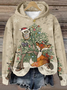 Sweat-shirts Décontracté Printemps / Automne Noël Sweat-shirt à Capuche Quotidien Noël Manches Longues Régulier Droit pour Femmes