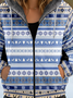 Sweat-shirt à Capuche Manches Longues Épaissi Ethnique Blouson pour Femmes