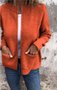Col Châle Manches Longues Régulier Plain Blouson pour Femmes