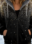 Sweat-shirt à Capuche Manches Longues Épaissi Noël Blouson pour Femmes