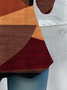 T-shirts Décontracté Printemps / Automne Bloc de Couleur Quotidien Jersey Manches Longues Droit Régulier Élasticité moyenne pour Femmes