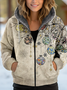 Sweat-shirt à Capuche Manches Longues Épaissi Noël Blouson pour Femmes