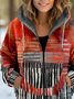 Sweat-shirt à Capuche Manches Longues Épaissi Abstrait Blouson pour Femmes