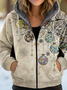 Sweat-shirt à Capuche Manches Longues Épaissi Noël Blouson pour Femmes