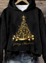 Sweat-shirts Femmes Décontracté Printemps / Automne Noël Zip Micro-élasticité Quotidien Noël Manches Longues Régulier