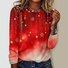 T-shirts Femmes Décontracté Printemps / Automne Noël Micro-élasticité Quotidien Ample Jersey Droit Régulier
