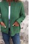Col Châle Manches Longues Régulier Plain Blouson pour Femmes