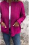 Col Châle Manches Longues Régulier Plain Blouson pour Femmes