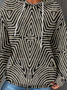 Sweat-shirts Décontracté Abstrait Printemps / Automne Zip Sweat-shirt à Capuche Micro-élasticité Quotidien Régulier Régulier pour Femmes