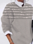 Sweat-shirts Rayé Décontracté Printemps / Automne Polyester Zip Quotidien Manches Longues Col Rond Régulier pour Femmes
