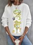 Sweat-shirts Femmes Décontracté Printemps / Automne Noël Polyester Micro-élasticité Vacances Pull-over Manches Longues Régulier