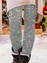 Pantalons De Yoga Femmes Décontracté Toutes Les Saisons Noël Naturel à Haute Élasticité Serré Jersey Long Legging