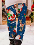 Pantalons De Yoga Femmes Décontracté Toutes Les Saisons Noël Naturel Serré Noël Long Legging Régulier