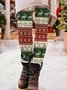 Pantalons De Yoga Femmes Décontracté Toutes Les Saisons Noël à Haute Élasticité Serré Noël Long Legging Droit