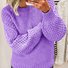 Pulls Décontracté Plain Printemps / Automne Col V Micro-élasticité Ample Manches Longues Droit Régulier pour Femmes