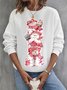 Sweat-shirts Femmes Décontracté Printemps / Automne Noël Polyester Micro-élasticité Vacances Pull-over Manches Longues Régulier
