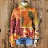 Sweat-shirts Décontracté Floral Printemps / Automne Polyester Quotidien Manches Longues Col Roulé Droit Régulier pour Femmes