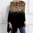 Chemisiers1 Décontracté Bloc de Couleur Printemps / Automne Quotidien Ample Jersey Manches Longues Mi-long Régulier pour Femmes