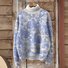 Sweat-shirts Décontracté Floral Printemps / Automne Polyester Quotidien Manches Longues Col Roulé Régulier Régulier pour Femmes