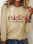 Blouses Décontracté Printemps / Automne Noël Ample Manches Longues en Mélangé de Coton Droit Régulier Élasticité moyenne pour Femmes