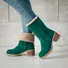 Bottes d'équitation Femmes Décontracté Plain Automne Fête Suède Talon de Bloc Bout Rond Caoutchouc Bottes d'équitation