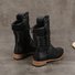 Bottes d'équitation Femmes Décontracté Plain Automne Polyester Quotidien Talon de Bloc Bout Rond Caoutchouc Bottes d'équitation