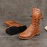 Bottes d'équitation Femmes Décontracté Plain Automne Polyester Quotidien Talon de Bloc Bout Rond Caoutchouc Bottes d'équitation