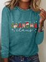 Blouses Décontracté Printemps / Automne Noël Ample Manches Longues en Mélangé de Coton Droit Régulier Élasticité moyenne pour Femmes