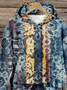 Sweat-shirts Femmes Décontracté Floral Printemps / Automne Zip Sweat-shirt à Capuche Micro-élasticité Manches Longues Régulier Régulier