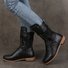 Bottes d'équitation Femmes Décontracté Plain Automne Polyester Quotidien Talon de Bloc Bout Rond Caoutchouc Bottes d'équitation