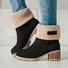 Bottes d'équitation Femmes Décontracté Plain Automne Fête Suède Talon de Bloc Bout Rond Caoutchouc Bottes d'équitation
