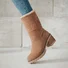 Bottes d'équitation Femmes Décontracté Plain Automne Fête Suède Talon de Bloc Bout Rond Caoutchouc Bottes d'équitation