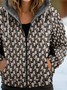Sweat-shirt à Capuche Manches Longues Épaissi Abstrait Blouson pour Femmes