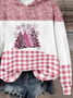 Sweat-shirts Décontracté Printemps / Automne Noël Polyester Sweat-shirt à Capuche Ample Noël Manches Longues Régulier pour Femmes