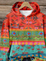 Sweat-shirts Décontracté Floral Printemps / Automne Sweat-shirt à Capuche Micro-élasticité Quotidien Ample Régulier Régulier pour Femmes