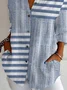 Chemises Géométrique Décontracté Printemps / Automne Polyester Quotidien Ample Droit Régulier Col de Chemise pour Femmes