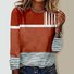 T-shirts Femmes Décontracté Abstrait Printemps / Automne Micro-élasticité Quotidien Jersey Noël Manches Longues Régulier