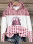 Sweat-shirts Décontracté Printemps / Automne Noël Polyester Sweat-shirt à Capuche Ample Noël Manches Longues Régulier pour Femmes