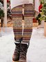 Pantalons De Yoga Décontracté Toutes Les Saisons Noël Naturel Quotidien Serré Legging Droit Régulier pour Femmes