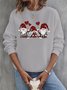 Sweat-shirts Décontracté Printemps / Automne Noël Micro-élasticité Vacances Ample Pull-over Col Rond Régulier pour Femmes