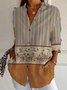 Chemises Décontracté Floral Printemps / Automne Aucune élasticité Quotidien Ample Manches Longues Régulier Régulier pour Femmes