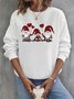Sweat-shirts Décontracté Printemps / Automne Noël Micro-élasticité Vacances Ample Pull-over Col Rond Régulier pour Femmes